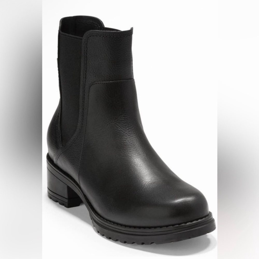 NWT Cole Haan Waterproof Camea Leather Chelsea Boot | Black | Size: 7 - Picture 4 of 13